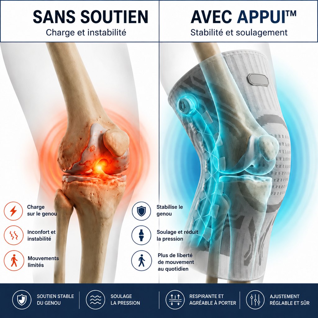 Appui™ – genouillère à molette de serrage