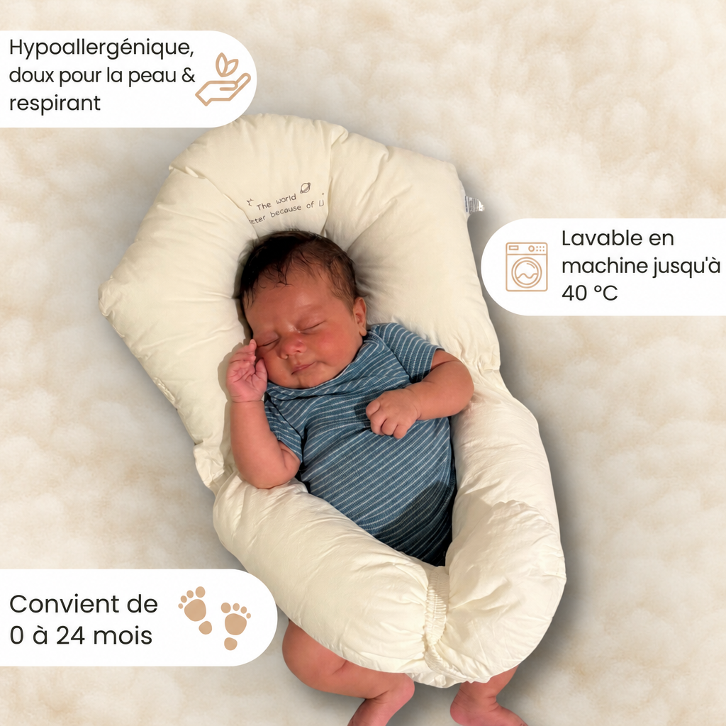Hypoallergénique, lavable en machine, 0 à 24 mois