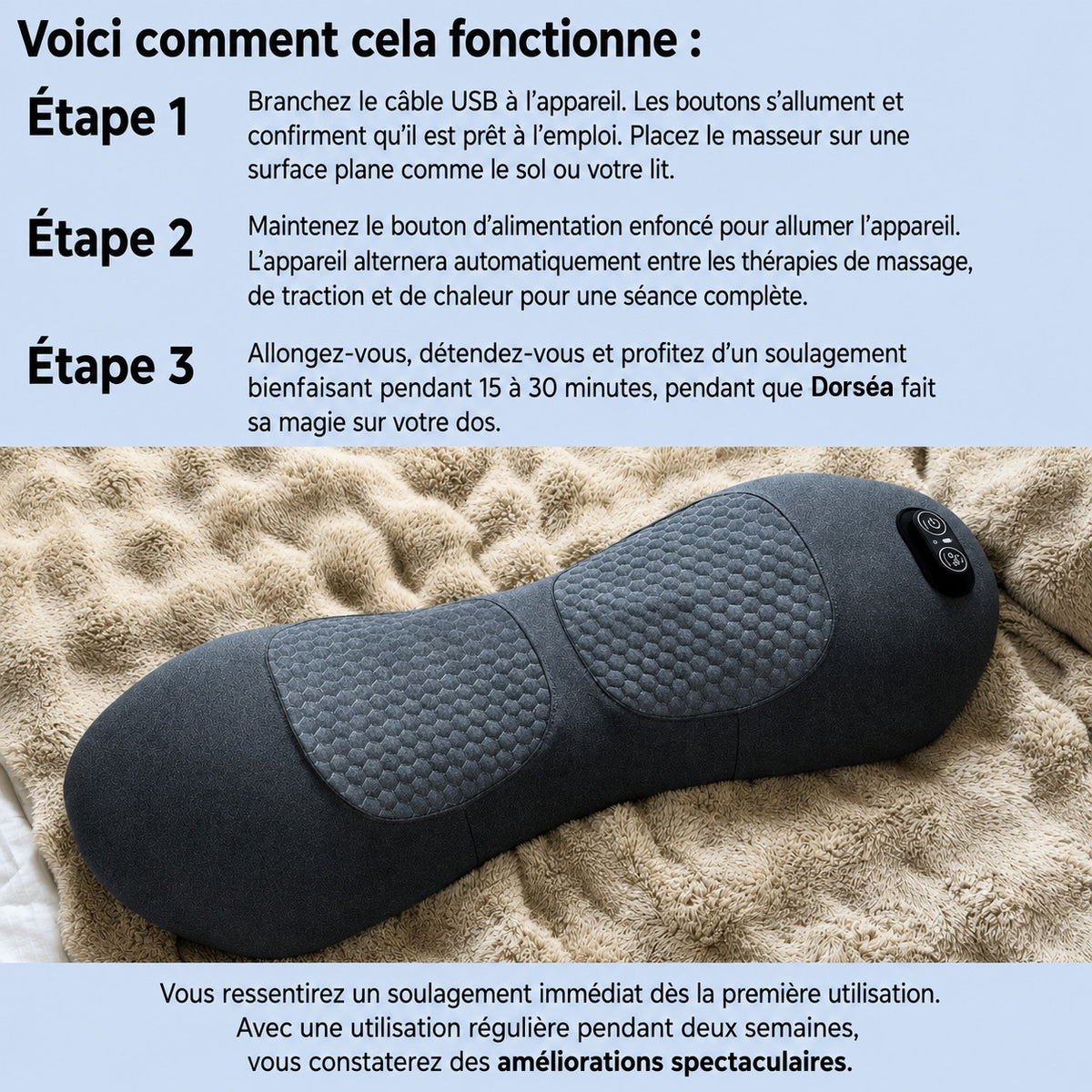 Dorséa™ – Masseur de traction lombaire