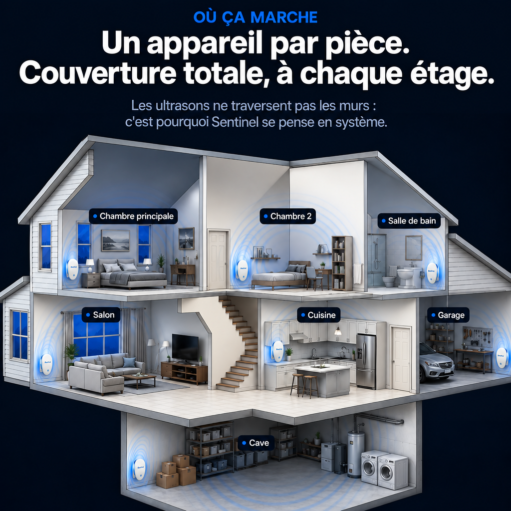 Un appareil par pièce, couverture totale