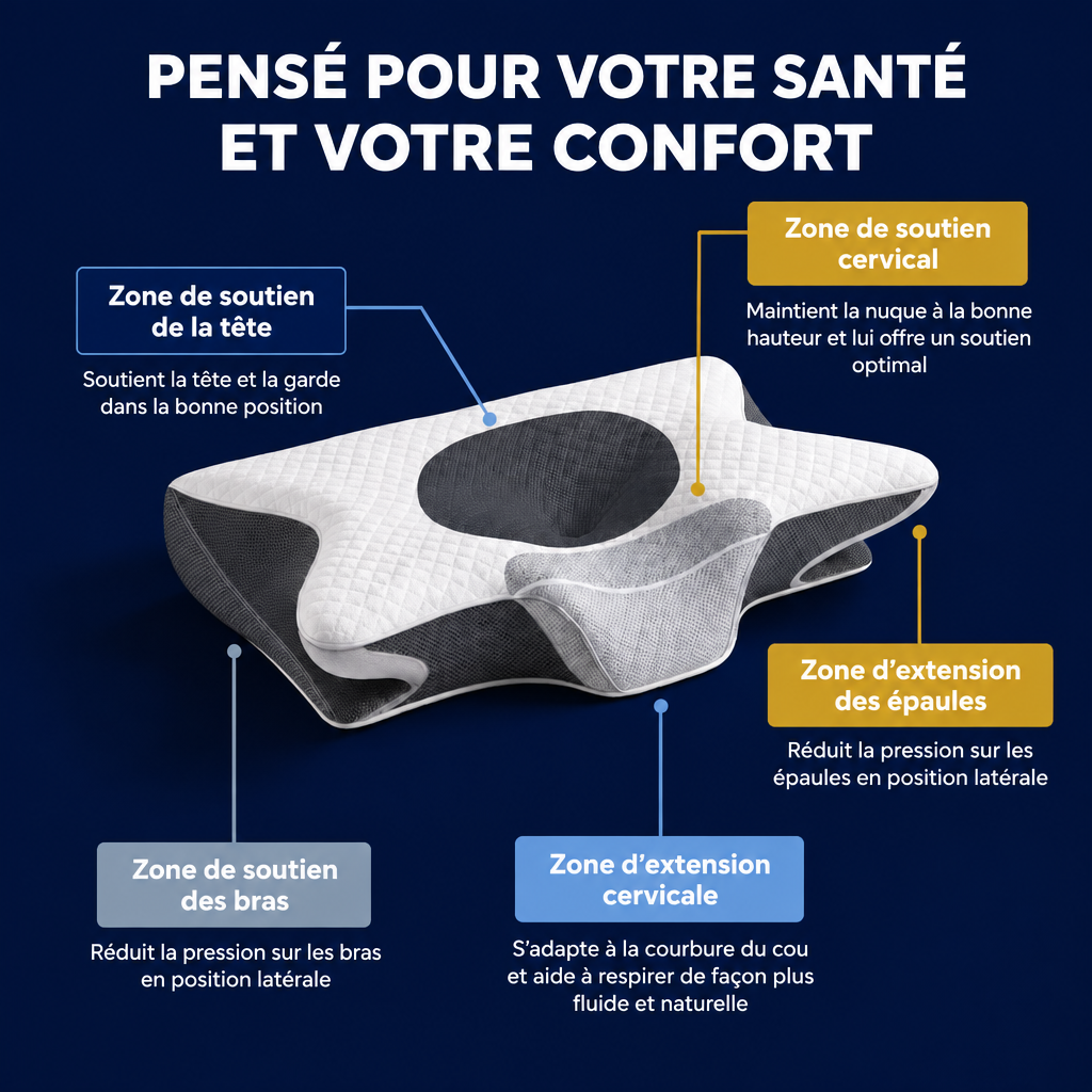 Pensé pour votre santé et votre confort : les zones de soutien