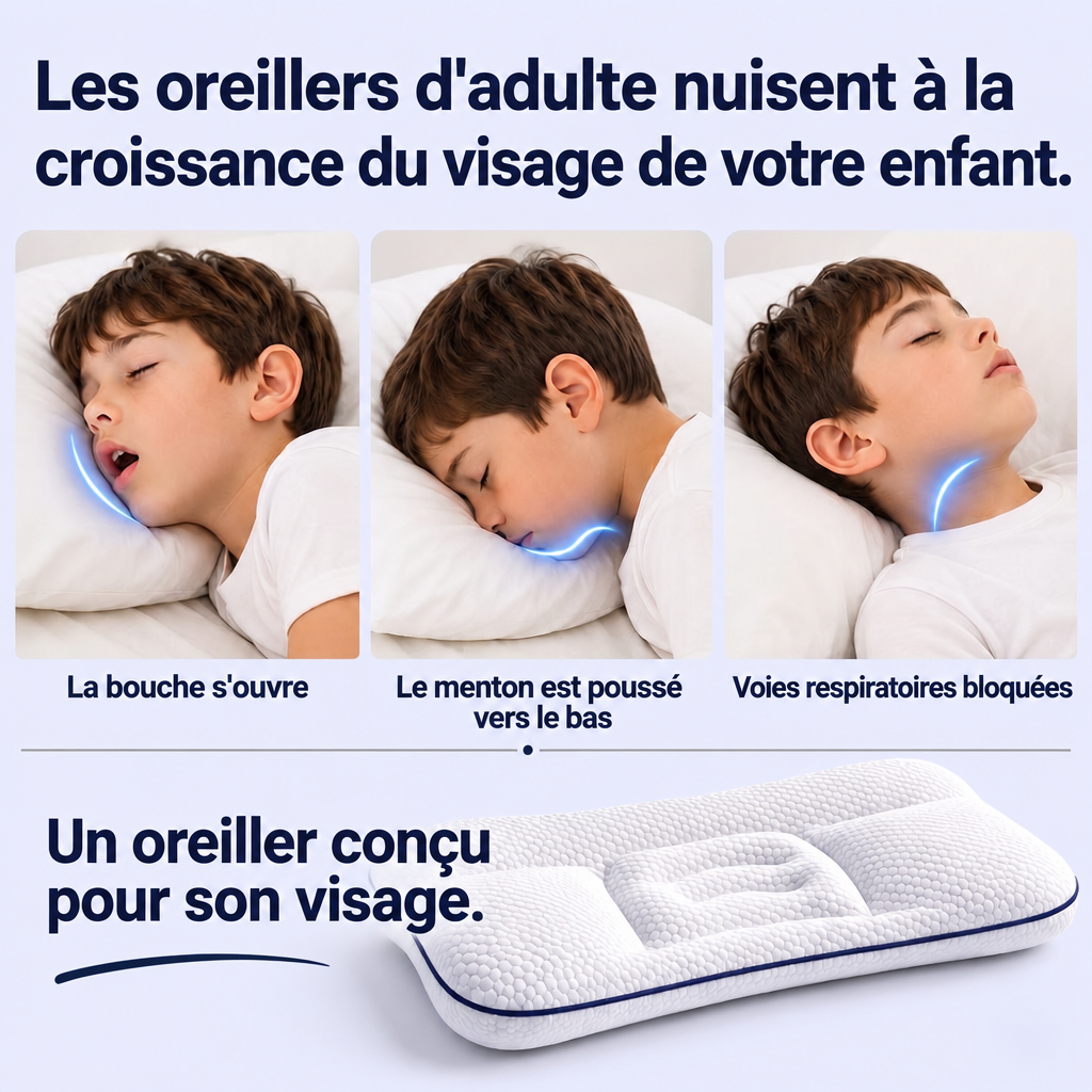 Les oreillers d'adulte nuisent à la croissance du visage