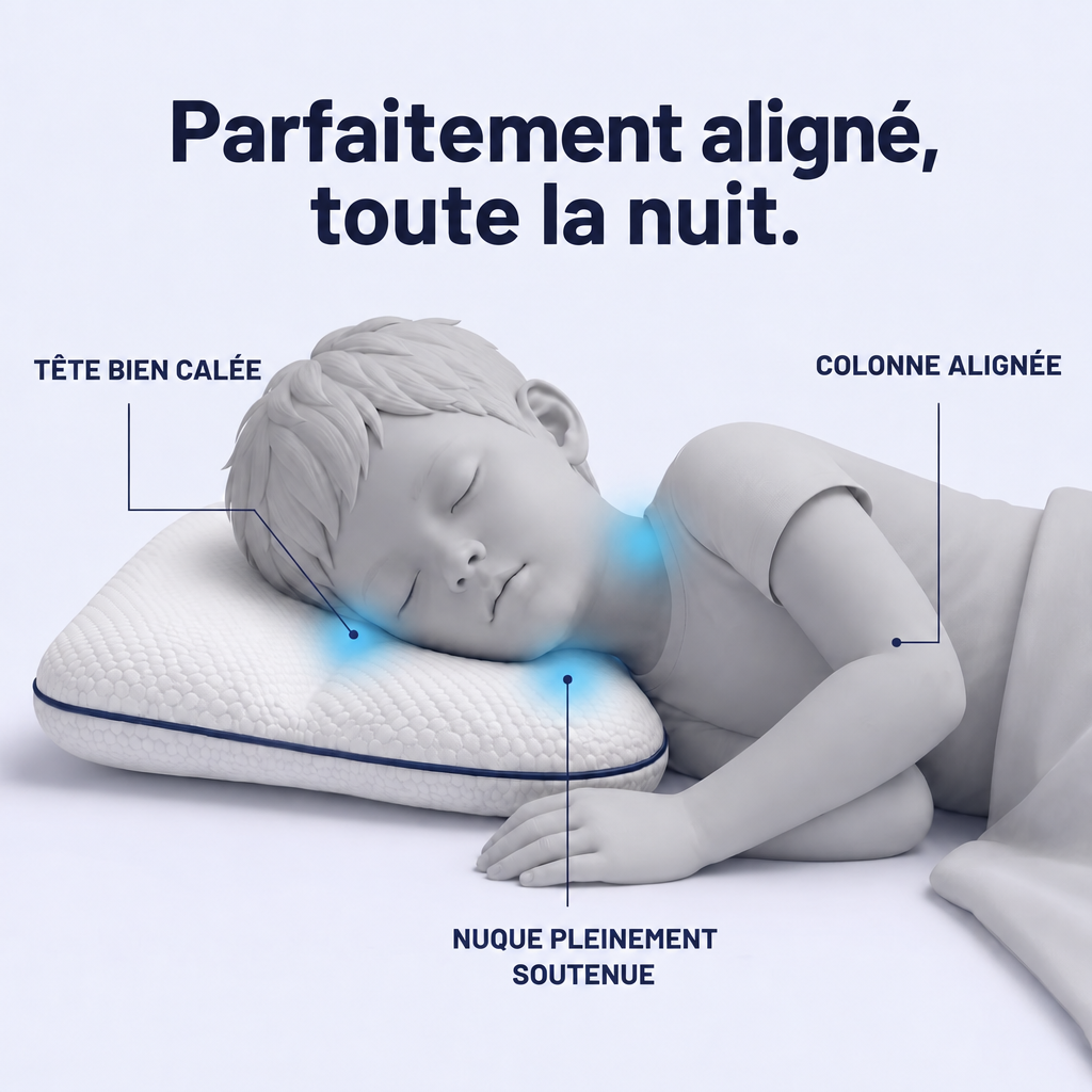 Tête, nuque et colonne alignées